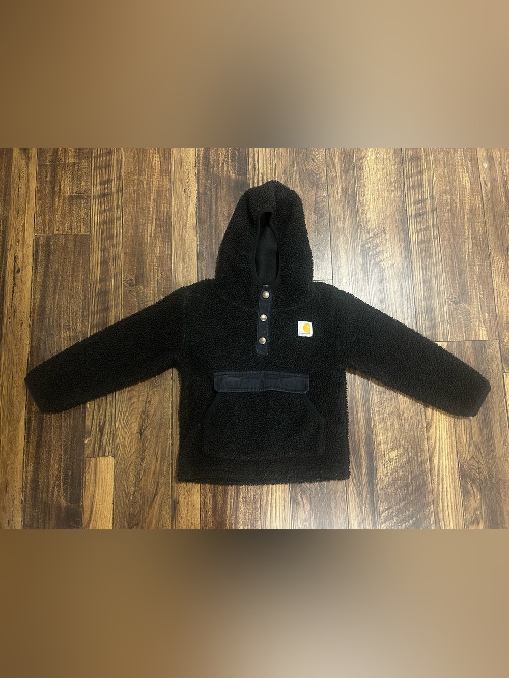 Carhartt Little Boys Black Sherpa Hoodie Size 4